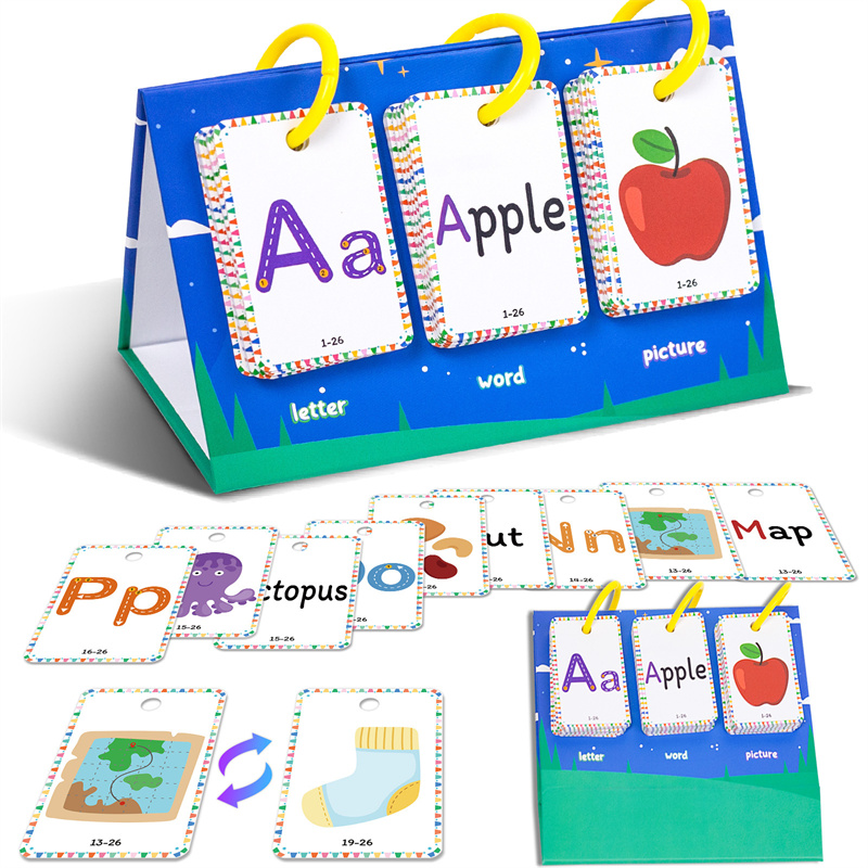 Flash Card Alphabet - แฟลชการ์ดตัวอักษรภาษาอังกฤษสำหรับเด็กเล็ก ของเล่นเสริมพัฒนาการ ฝึกการเรียนรู้ก่อนนอน