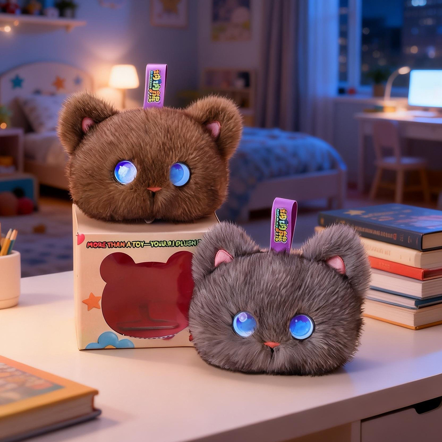 Kids Education And You - ของเล่นแมวหุ่นยนต์อัจฉริยะโทบอท ของเล่นสัตว์ตุ๊กตาหุ่นยนต์เพื่อความสัมพันธ์ทางอารมณ์ ของเล่นเสริมพัฒนาการเด็ก ตุ๊กตาขนนุ่มสุดฮิตสำหรับเด็ก