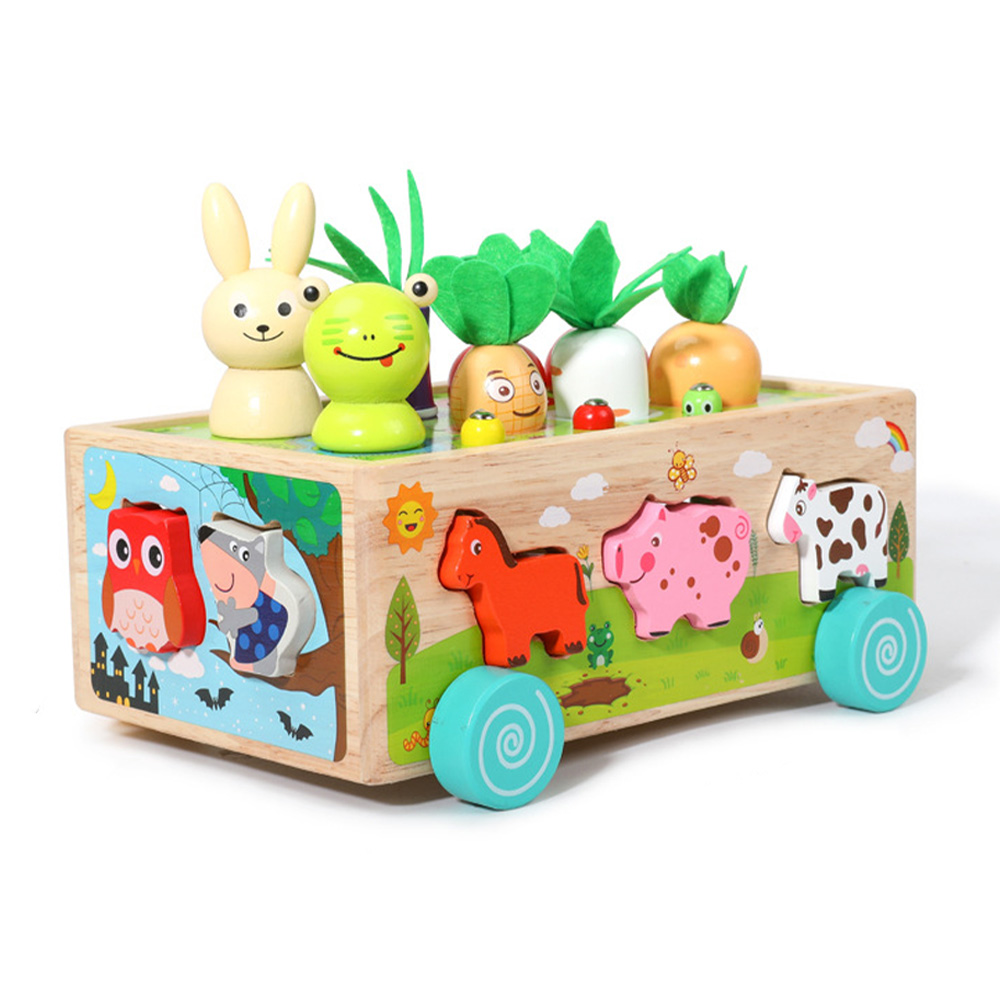 Kids Educational Game 3 - การจัดประเภทของเล่นรูปทรงไม้ของเล่นสำหรับเด็กรถเข็นเกมรูปทรงเรขาคณิตบล็อกตัวต่อการศึกษาของเล่นเด็ก
