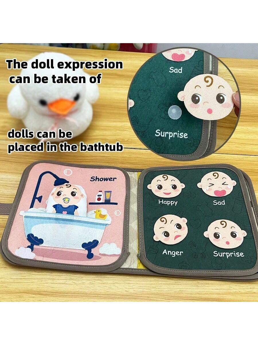Kids Education Books - หนังสือผ้ามอนเตสซอรี่สำหรับเด็ก, หนังสือผ้าสำหรับเด็ก ของเล่นเสริมพัฒนาการ, ชุดหนังสือผ้าสำหรับเด็ก 1 ชุด,