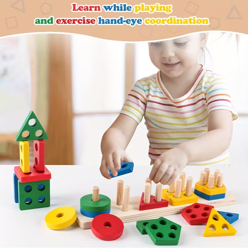 Montessori เกมไม้ของเล่นเด็กปร - Kids Educational Game 3 บทวิจารณ์และราคา