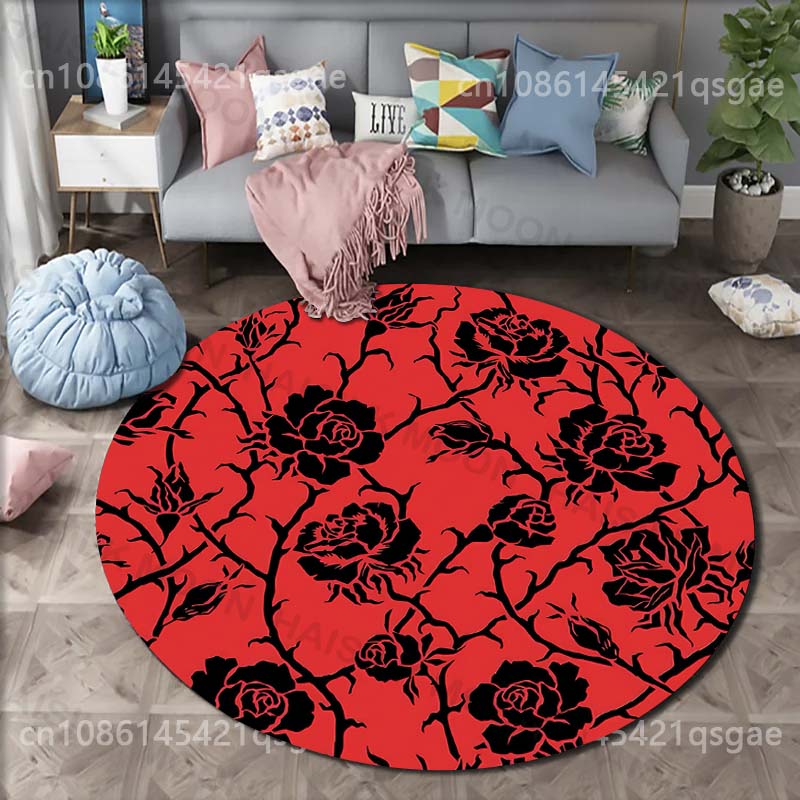 พรมทรงกลมพิมพ์ลายดอกกุหลาบสีดำ - Multiplication Table Mat บทวิจารณ์และราคา