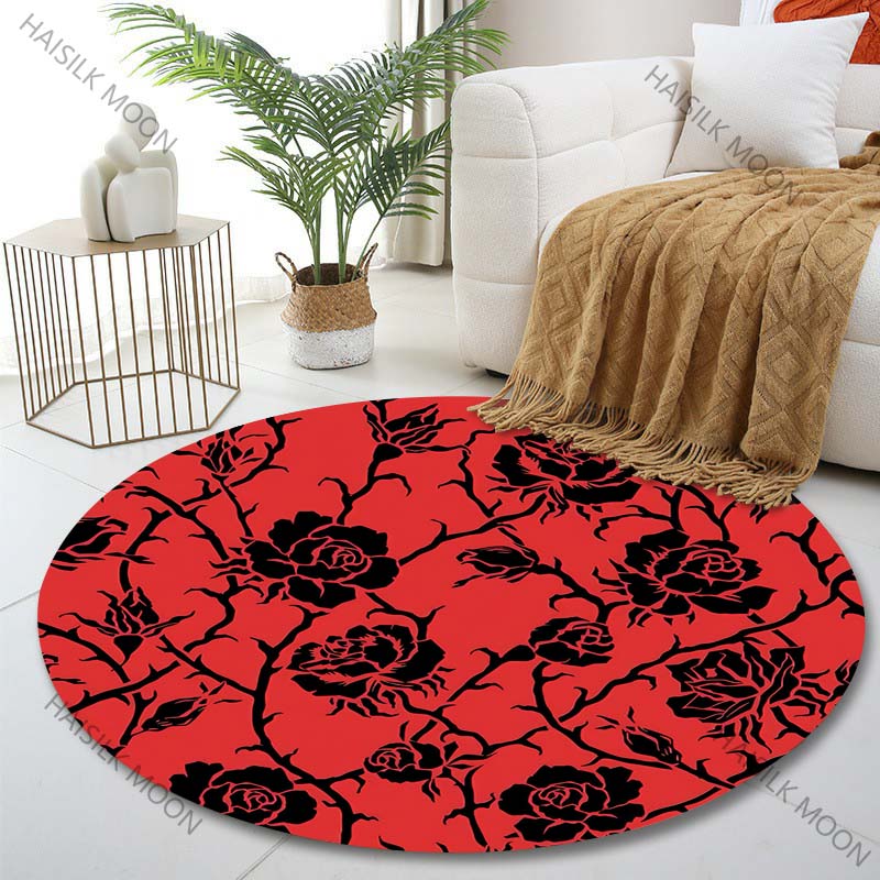 พรมทรงกลมพิมพ์ลายดอกกุหลาบสีดำ - Multiplication Table Mat บทวิจารณ์และราคา