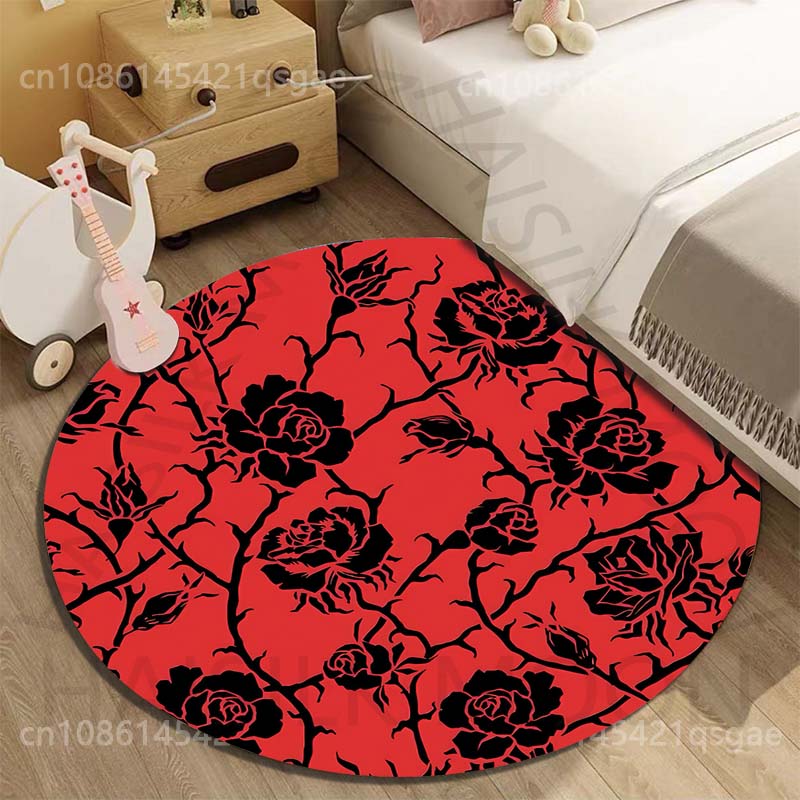 พรมทรงกลมพิมพ์ลายดอกกุหลาบสีดำ - Multiplication Table Mat บทวิจารณ์และราคา