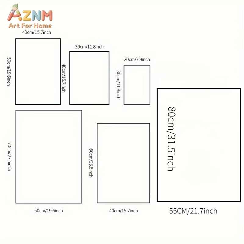 AZNM ศิลปะบนผืนผ้าใบแบบไม่มีกร - Kids Education Number บทวิจารณ์และราคา
