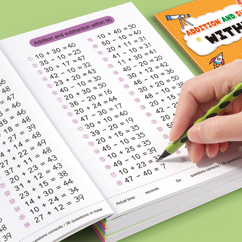 แบบฝึกหัดคณิตศาสตร์ 64 หน้า ฝึ - Kids Education Calculator บทวิจารณ์และราคา