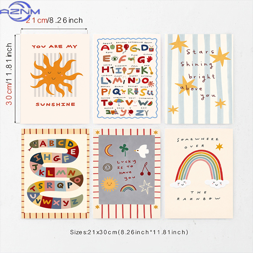 ชุดโปสเตอร์ผ้าแคนวาส 6 ชิ้น ตก - Inspirational Kids Education Quotes บทวิจารณ์และราคา