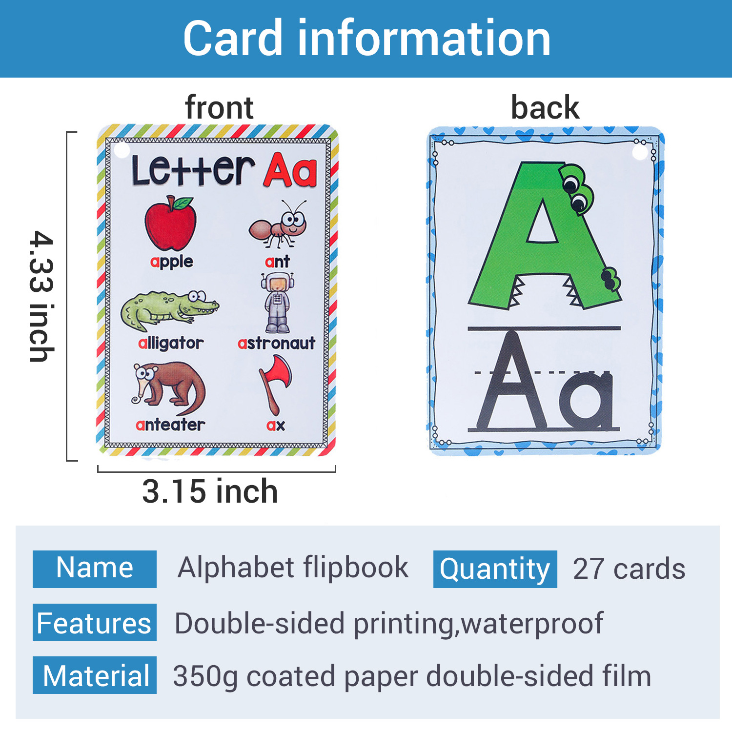 Bview Art ภาษาอังกฤษ 26 ตัวอัก - Flash Card Alphabet บทวิจารณ์และราคา