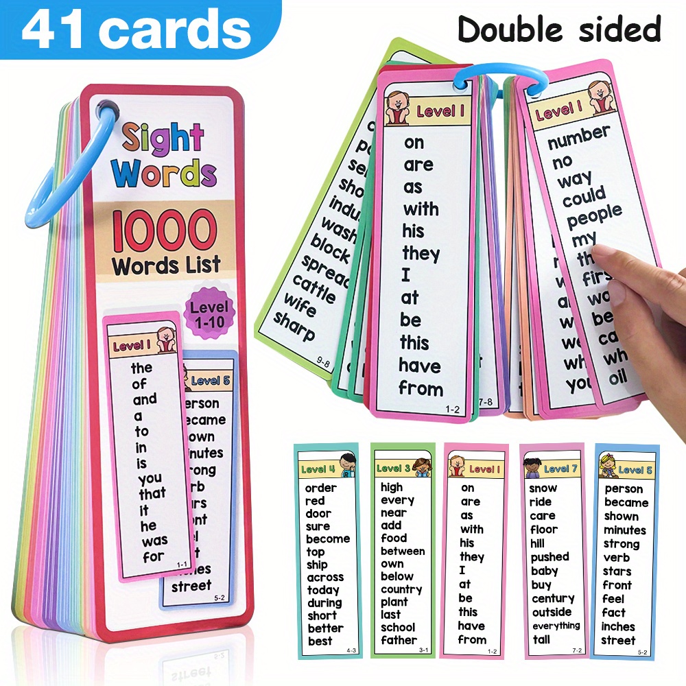 1000 Sight Words แฟลชการ์ดสําห - Flash Card Alphabet บทวิจารณ์และราคา