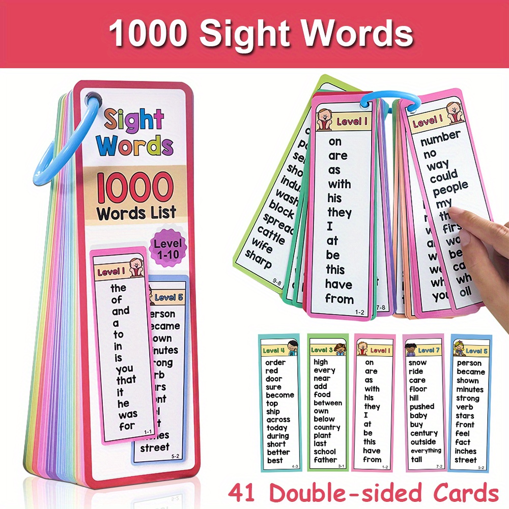 1000 Sight Words แฟลชการ์ดสําห - Flash Card Alphabet บทวิจารณ์และราคา