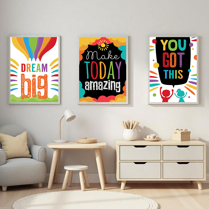 สีสันน่ารัก Dream คําคมใหญ่ผ้า - Inspirational Kids Education Quotes บทวิจารณ์และราคา