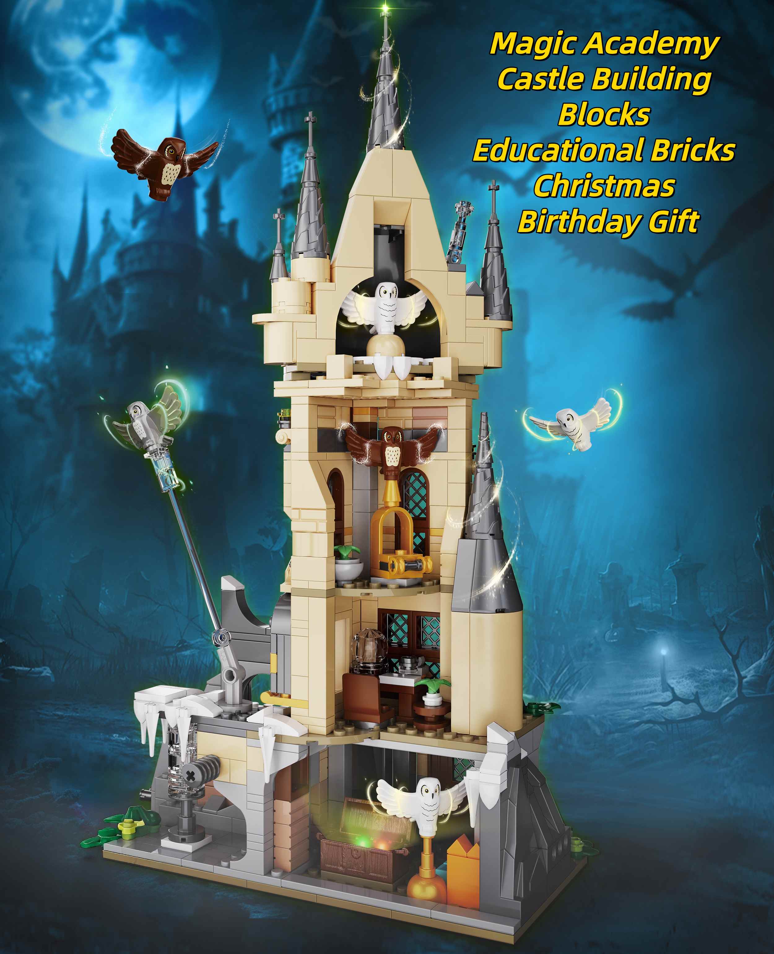 ชุดตัวต่อสร้างปราสาทสถาบันเวทม - Kids Education Academy บทวิจารณ์และราคา